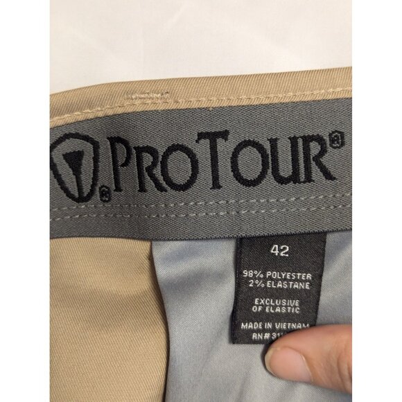 ProTour Mens Khaki Golf Shorts Size 42 - Picture 4 of 4